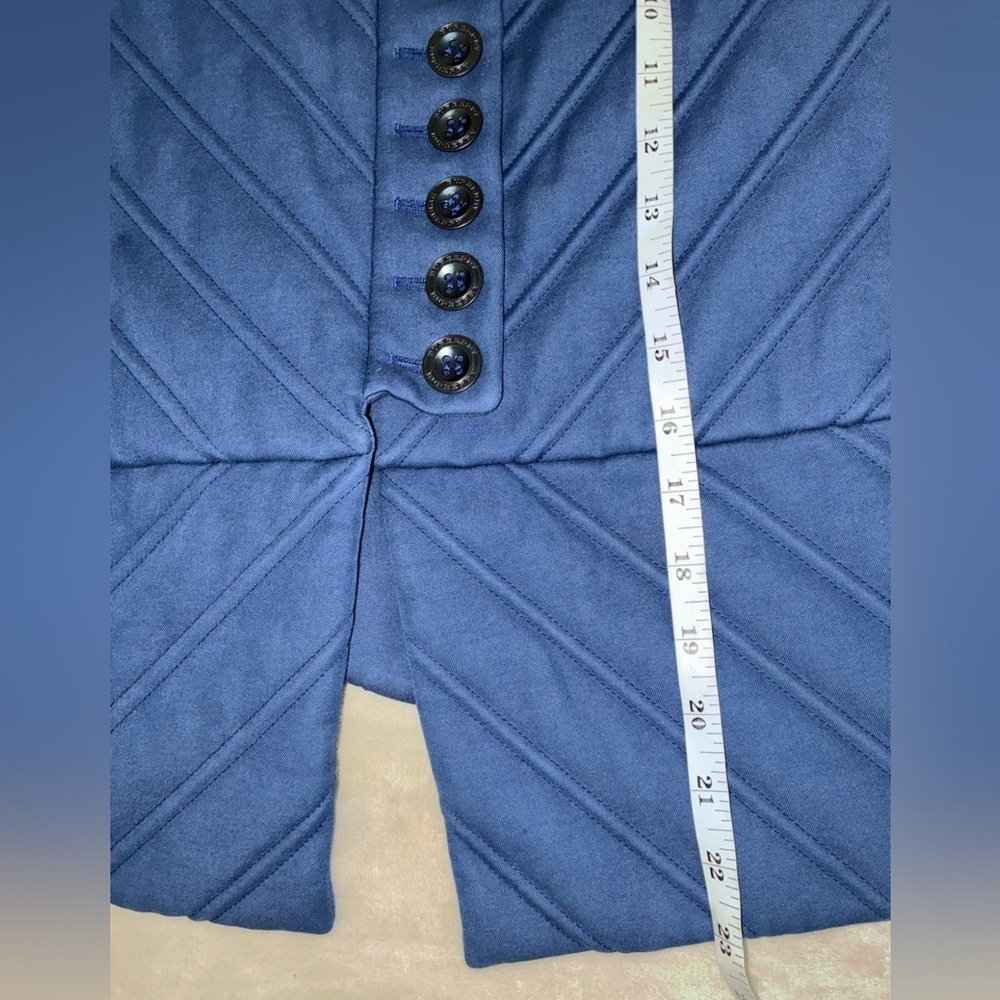 Burberry Jacket Women's 8 Indigo Blue Quilted Runway Made In Italy 42‎ NEW - Picture 15 of 15